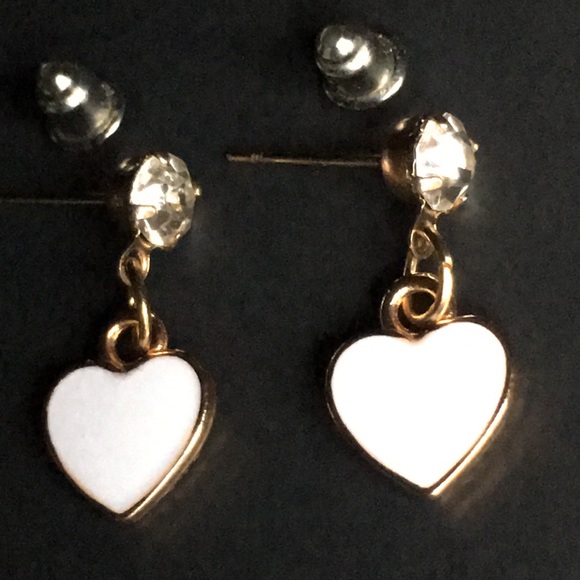 Heart Drop Post Earrings - Picture 4 of 13